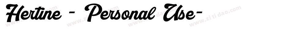 Hertine - Personal Use字体转换